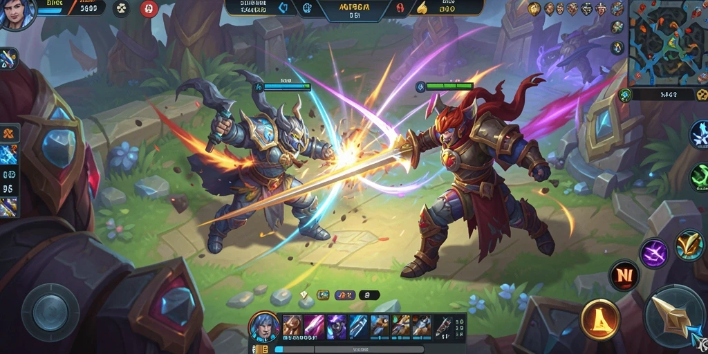 Gameplay seru dalam aksi pertempuran di 3446 MOBA.