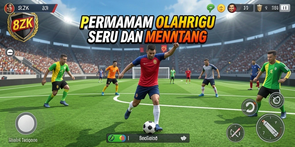 Tampilan gameplay 8ZK dengan aksi olahraga intens.