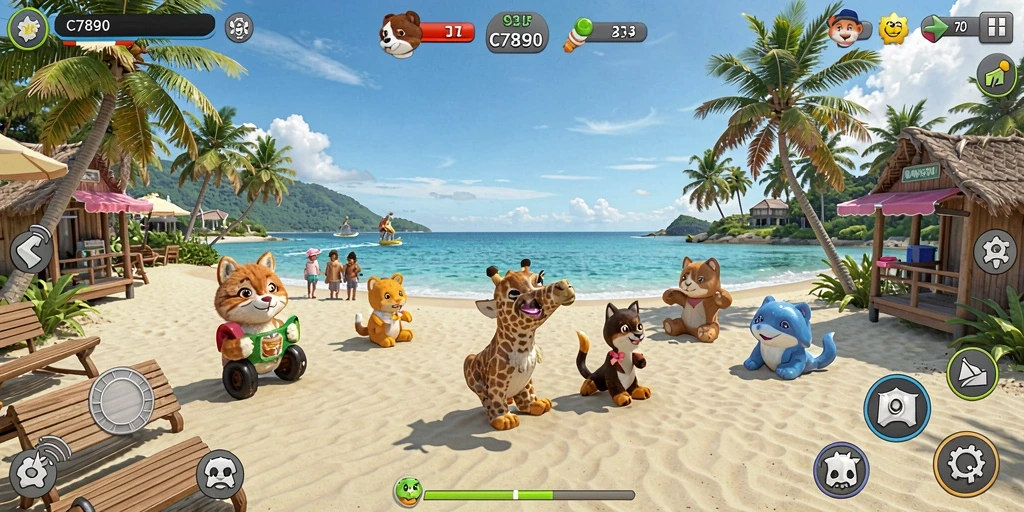 Screenshot C7890 menampilkan gameplay menyenangkan dan penuh warna.