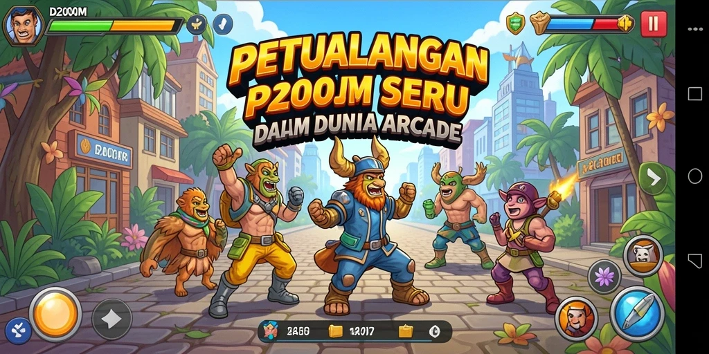 Tampilan gameplay D200M yang seru dalam dunia Arcade.