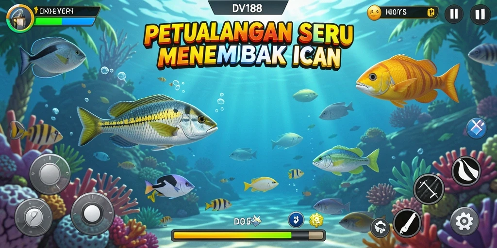 Screenshot gameplay menembak ikan yang seru di DV188.