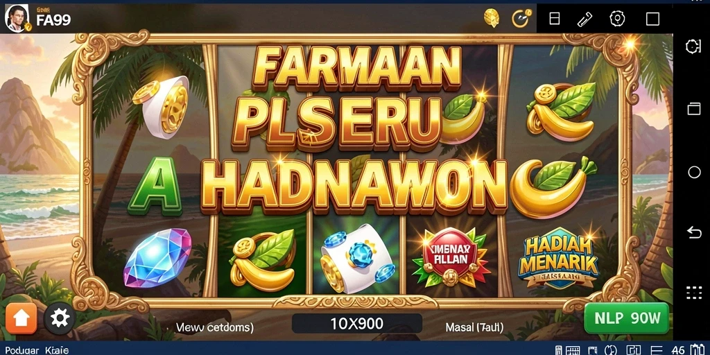 Tampilan gameplay seru dari FA99 dengan simbol-simbol menarik.