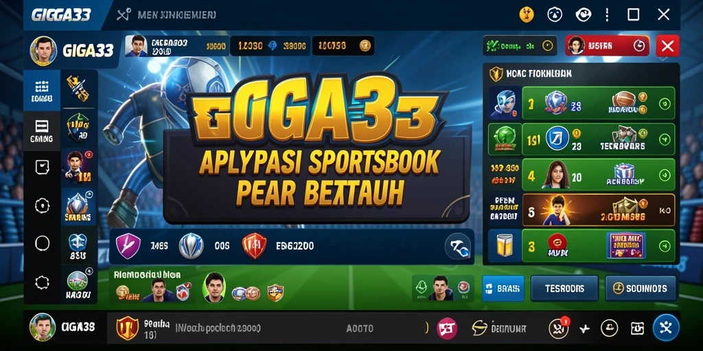 Tampilan intuitif GIGA33 saat bertaruh di Sportsbook.