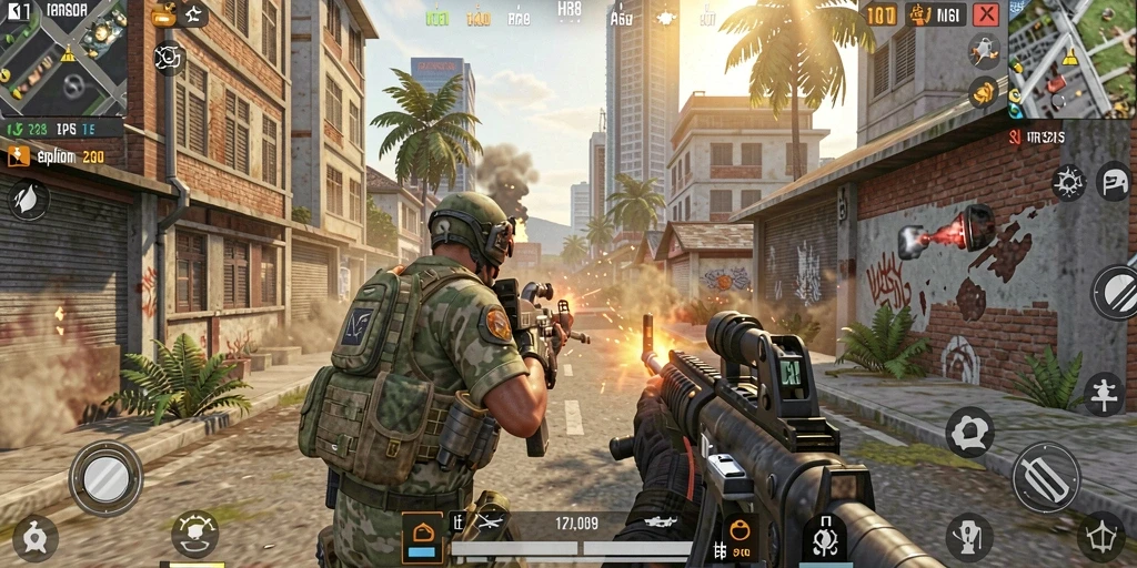 Screenshot menunjukkan karakter dalam aksi seru di HR89.