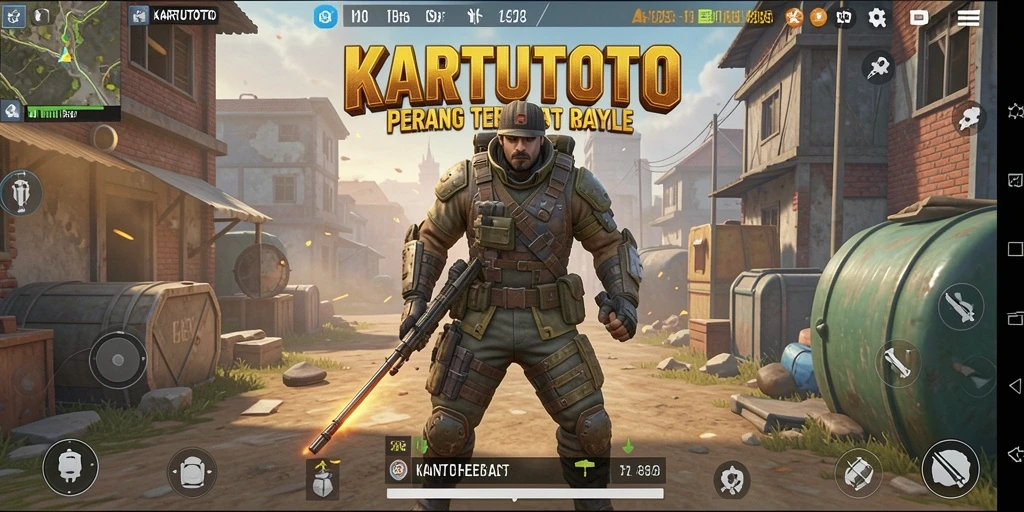 Gameplay mendebarkan KARTUTOTO dalam pertarungan Battle Royale.