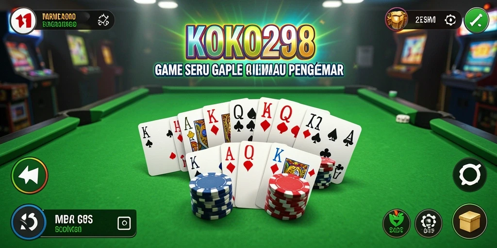 Gameplay KOKO288 menunjukkan serunya bermain Gaple secara online.