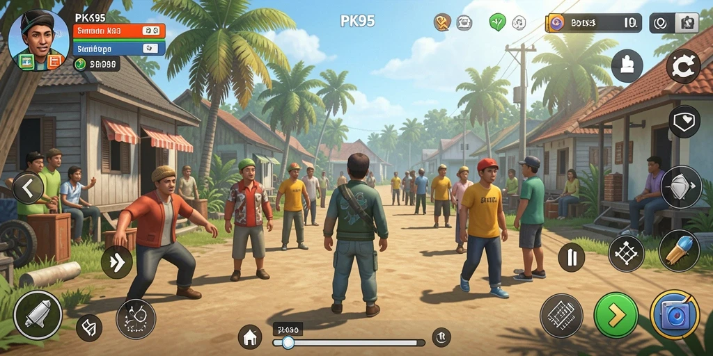 Tampilan gameplay PK95 yang memukau dan menarik.