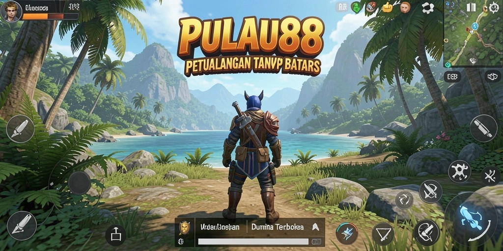 Screenshot gameplay PULAU88 menampilkan petualangan di dunia terbuka yang menakjubkan.