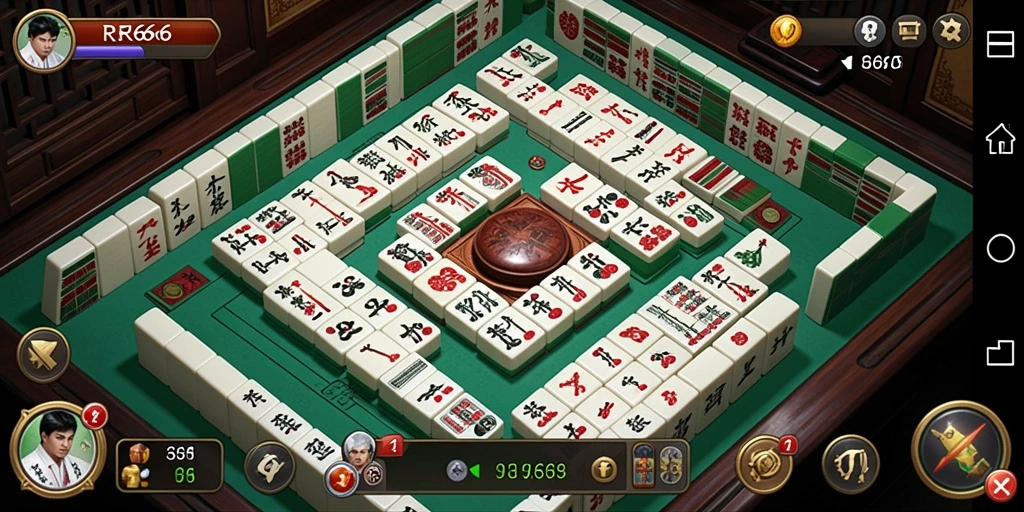 Screenshot permainan RR666 yang menunjukkan tantangan seru Mahjong.