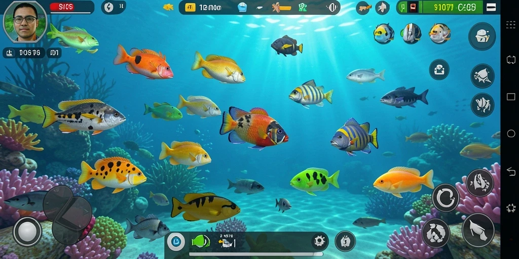 Tangkapan layar gameplay Tembak Ikan SD107 yang penuh aksi.