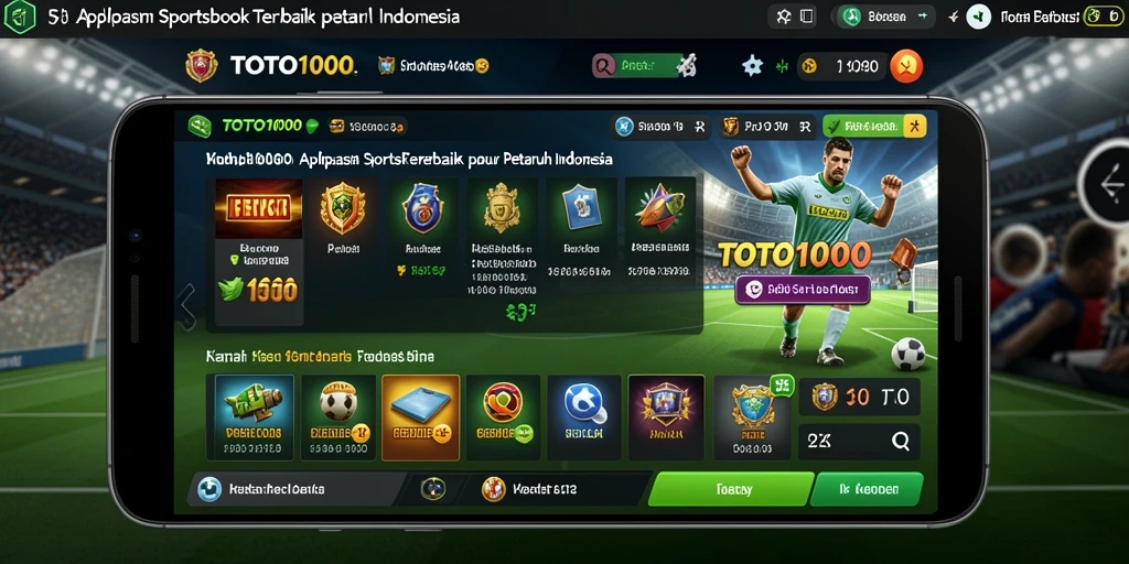 Tampilan gameplay TOTO1000 saat memasang taruhan olahraga.